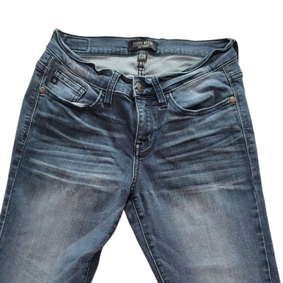 Judy Blue Jeans Womens 7/28 Skinny Fit Stretch Medium Wash Denim Low Rise - Picture 5 of 8